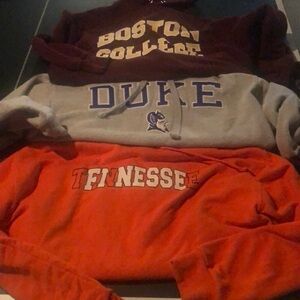 3 College Hooded Sweatshirts